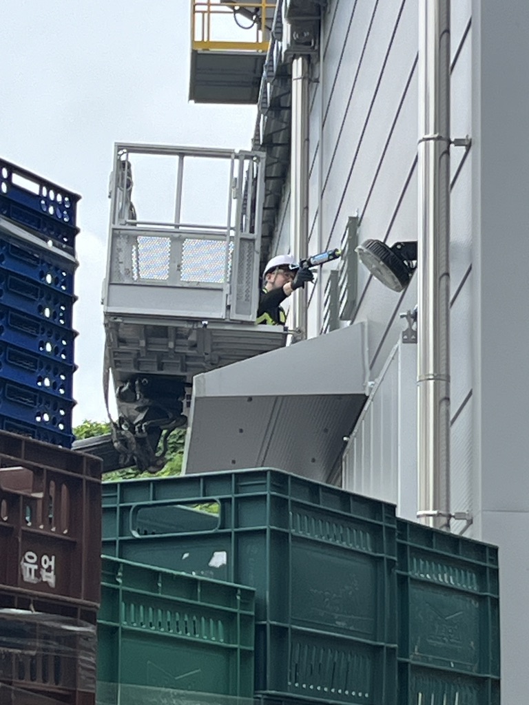 고소작업 환풍기 설치 작업 과정